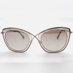 Tom Ford India sunglasses case cloth  Ruthenium Pink mirrored $275 made in Italy